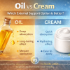 Oil vs Cream: external support