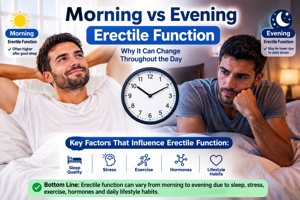 Erectile function morning vs evening comparison