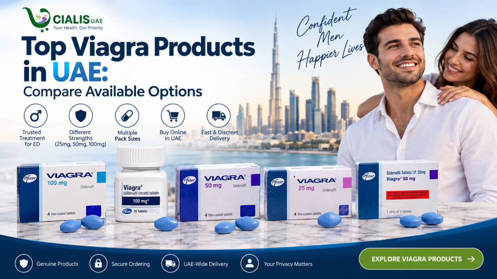 Top Viagra products in UAE with 25mg 50mg and 100mg options